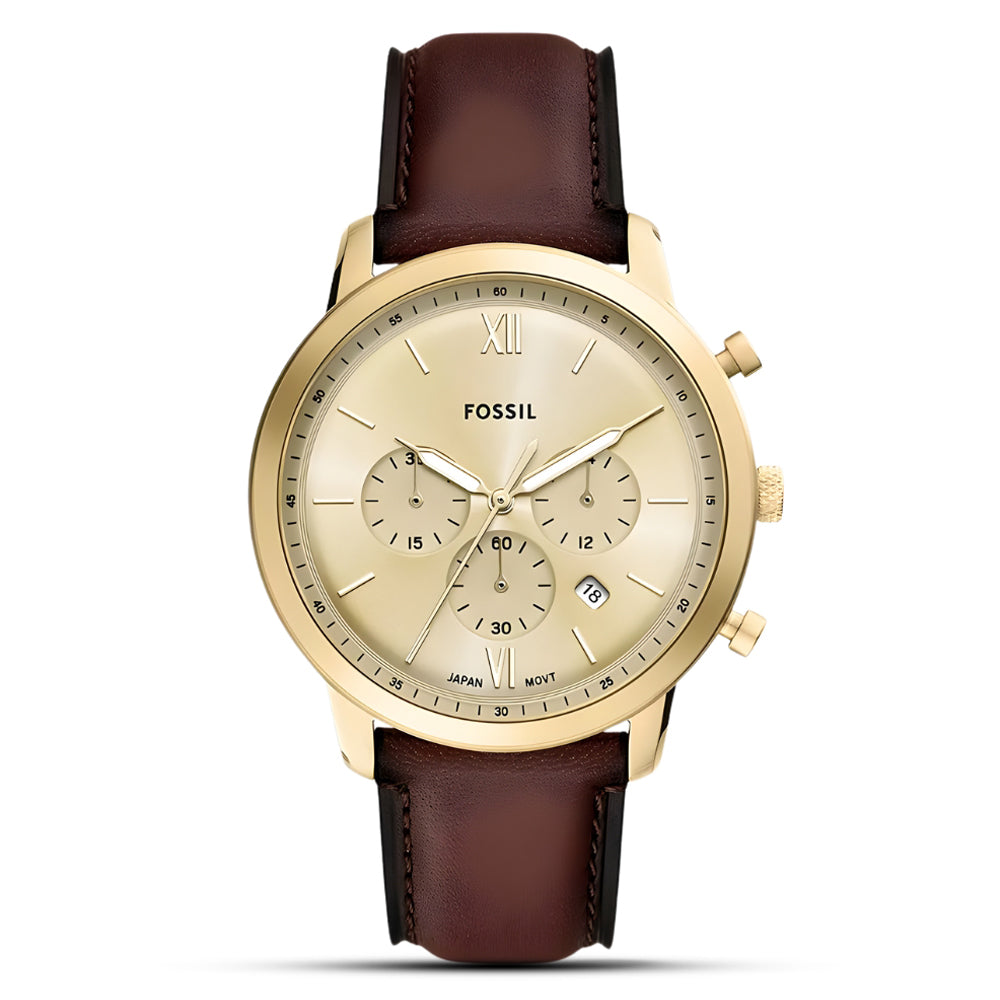 Fossil Neutra Chronograph Gold Dial Men's Watch FS6113