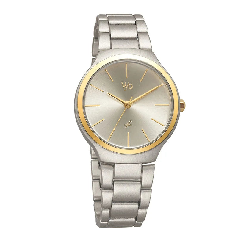 Fastrack Vyb Slayer Quartz Grey Dial Ladies Watch| FV60008KM01W