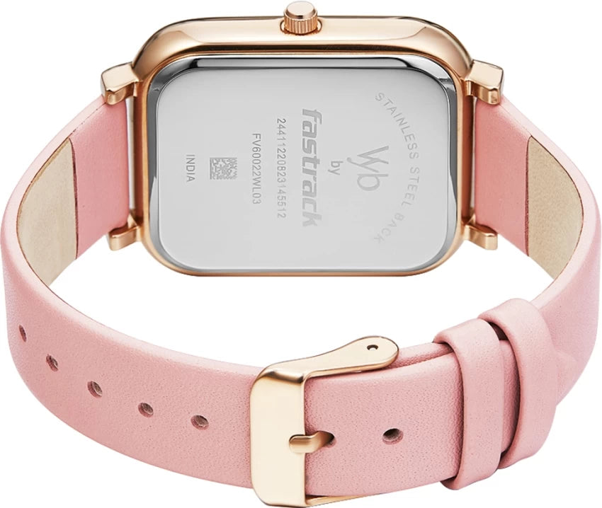 Fastrack VYB Quartz Analog Pink Dial Ladies Watch FV60022WL03W
