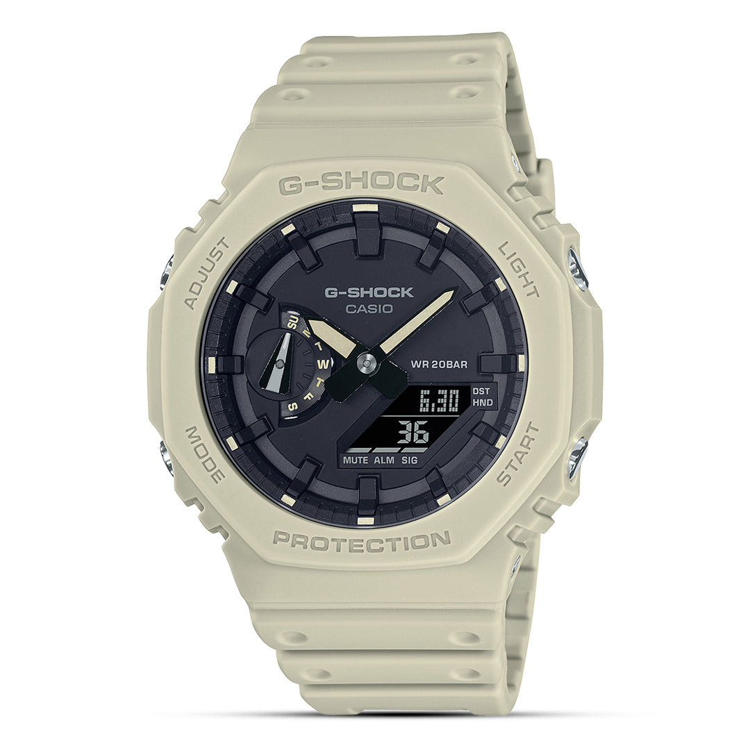 Casio G-Shock Beige Analog Digital Sport Men's Watch | GA-2100-5ADR