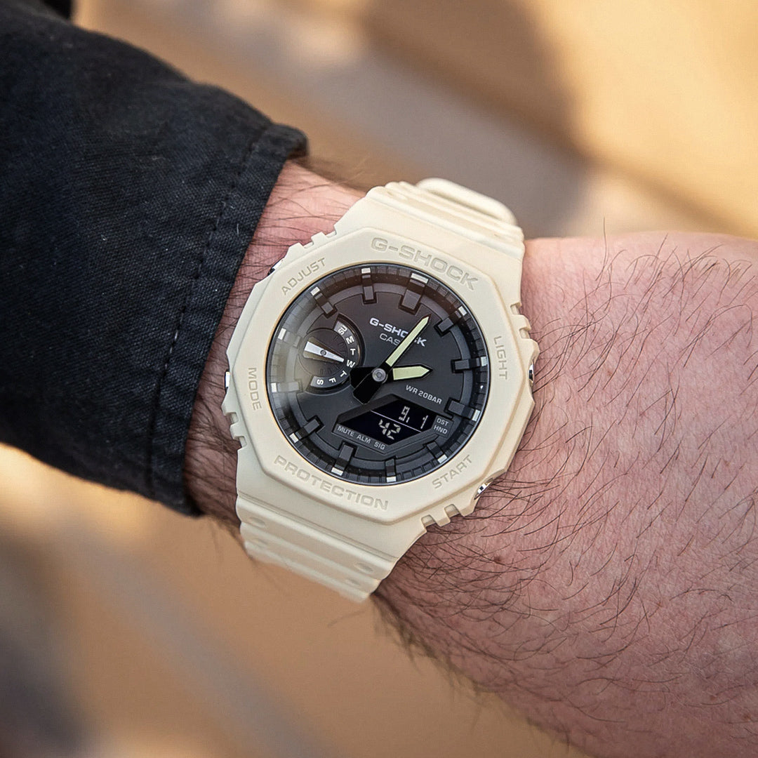 Casio G-Shock Beige Analog Digital Sport Men's Watch | GA-2100-5ADR