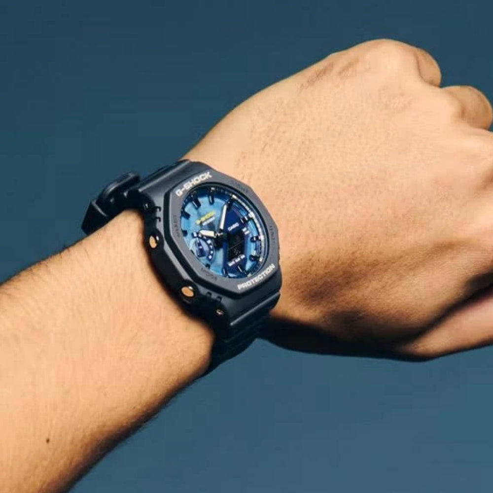 Casio G-SHOCK Analogue Digital Blue Dial Watch | GA-2100AS-2ADR