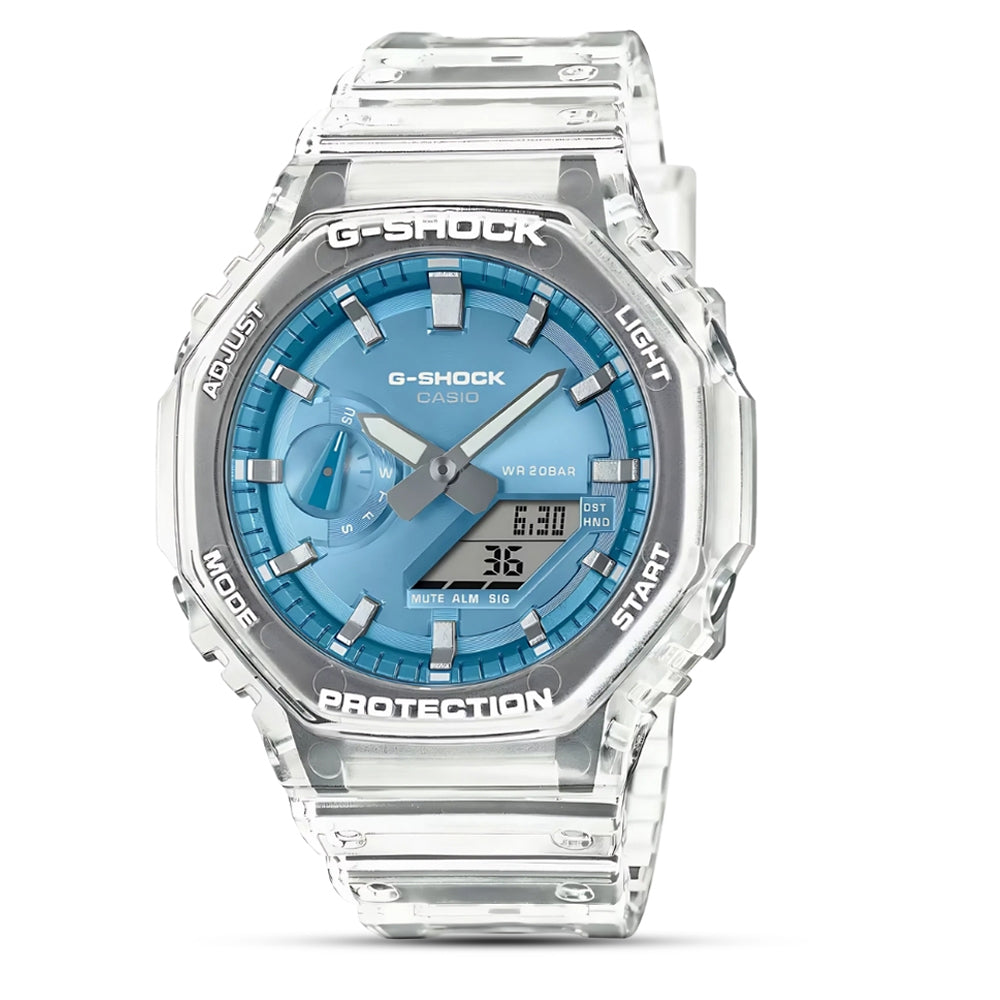 Casio G-Shock Analogue-Digital Blue Dial Watch | GA-2100BM-7A2DR