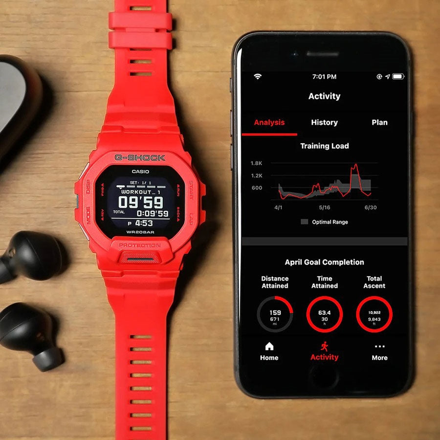 Casio G-Shock Vivid Red Digital Linked Men's Watch| GBD-200RD-4DR