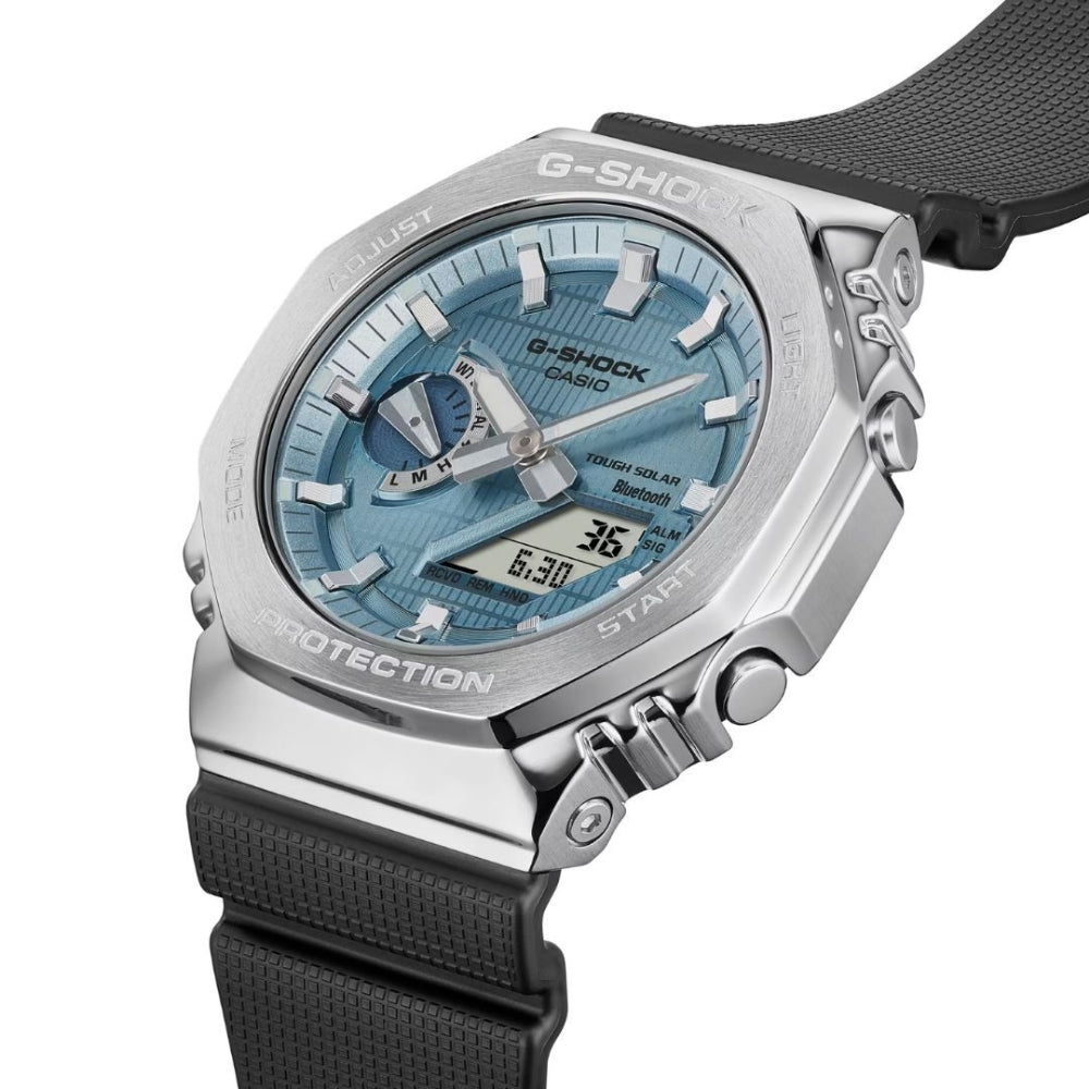 Casio G-Shock Tough Solar Ice Blue Dial Watch | GBM-2100A-1A2DR