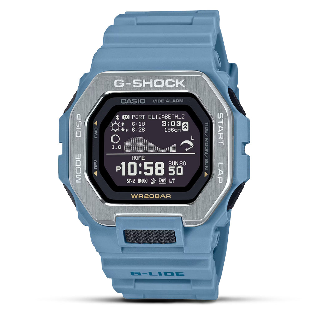 Casio G-Shock Ocean Blue Digital Surf Black Dial Watch | GBX-100-2ADR