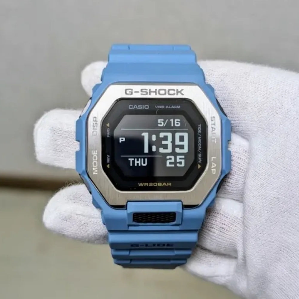 Casio G-Shock Ocean Blue Digital Surf Black Dial Watch | GBX-100-2ADR