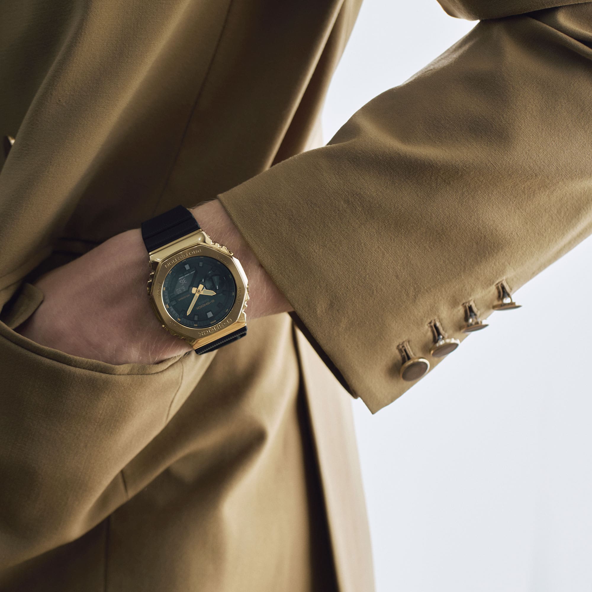 Casio G-Shock Analog-Digital Black Dial Men's Watch GM-2100G-1A9DR