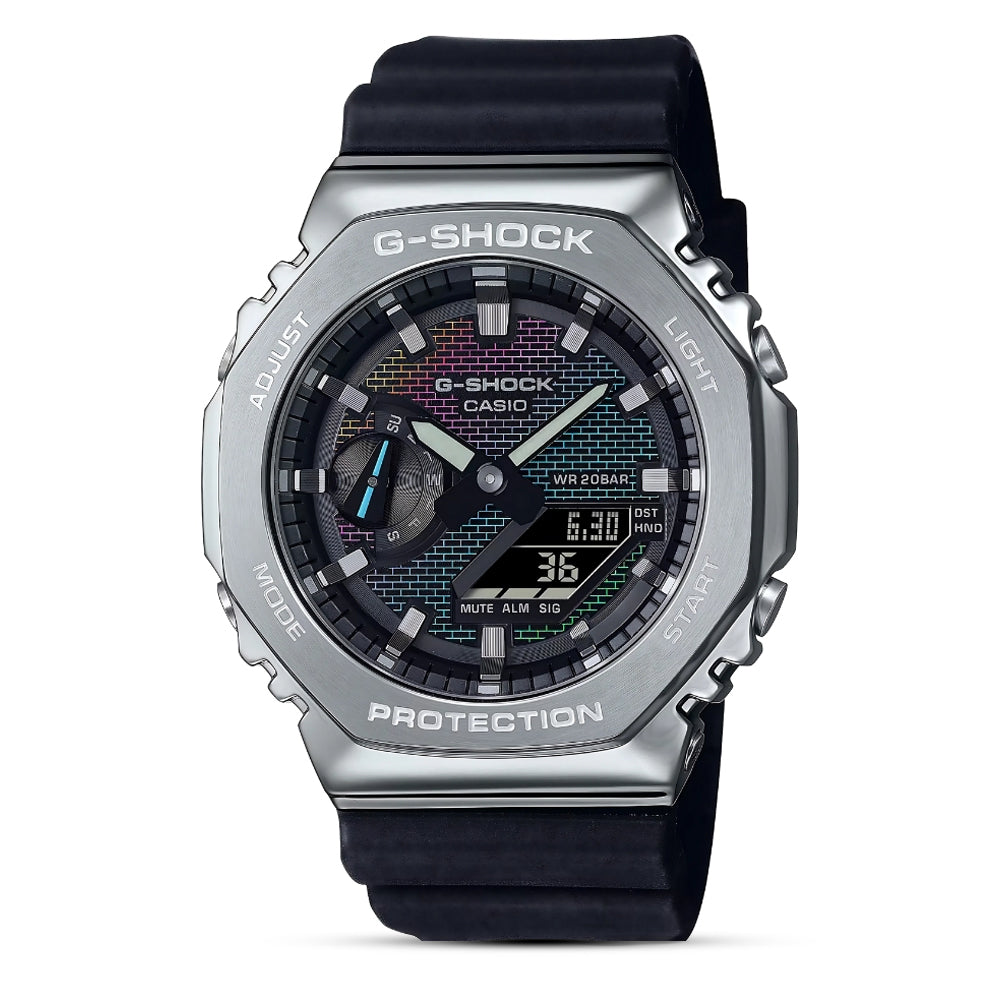 Casio G-Shock Rainbow Brick Wall Dial Man's Watch | GM-2100RW-1ADR