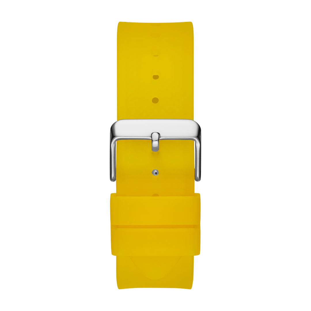 Guess Yellow Multi-function Clear Silicon Strap Men's Watch | GW0203G6