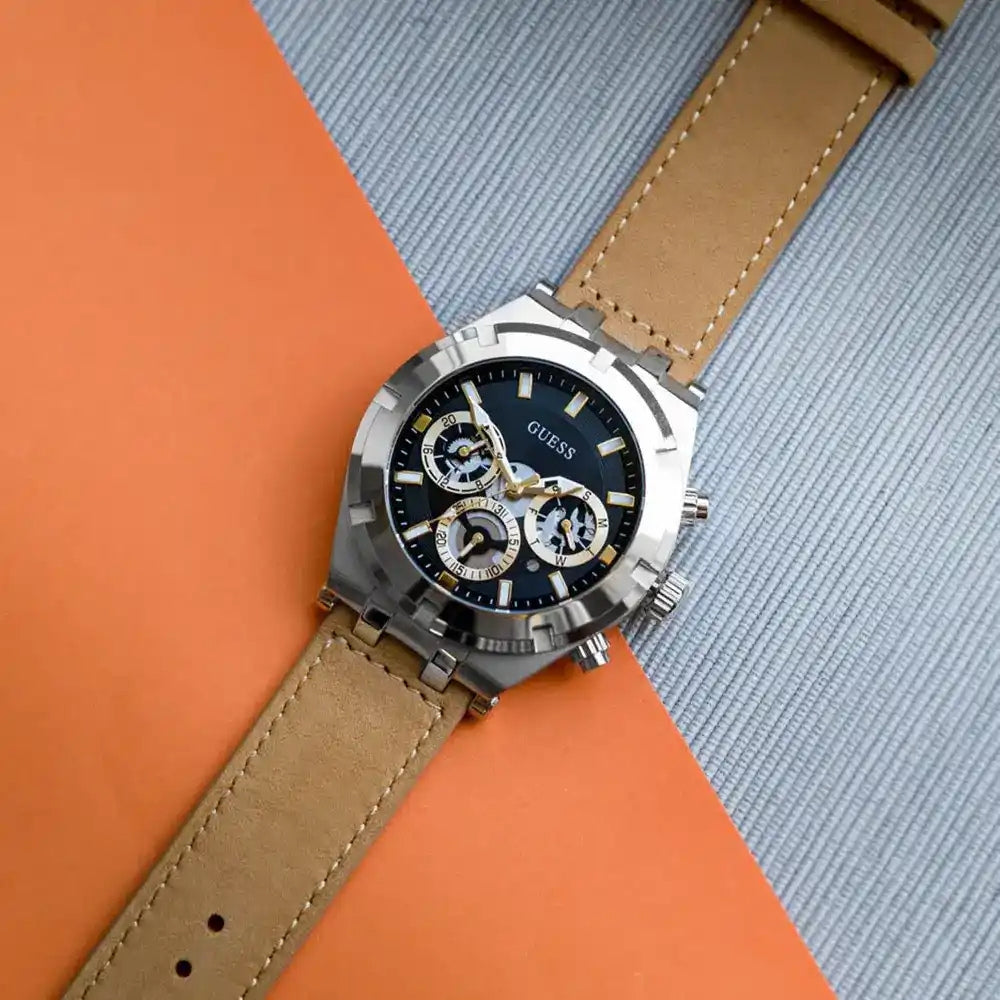 Guess Continental Multi Function Black Dial Men's Watch GW0262G1