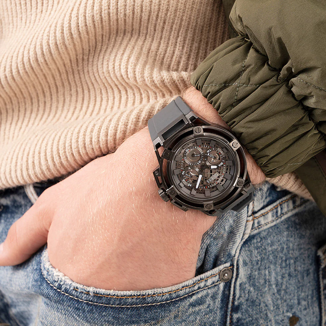 Guess Matrix Multifunction Gunmetal Dial Men's Watch | GW0423G3