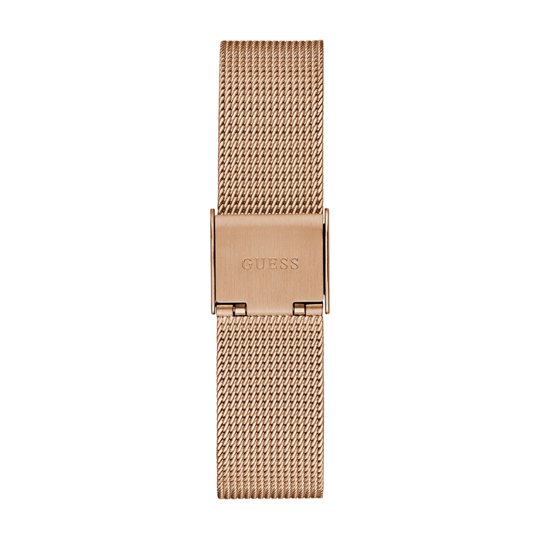 Guess Fame Triangle Rose Gold Dial Ladies Watch | GW0508L3