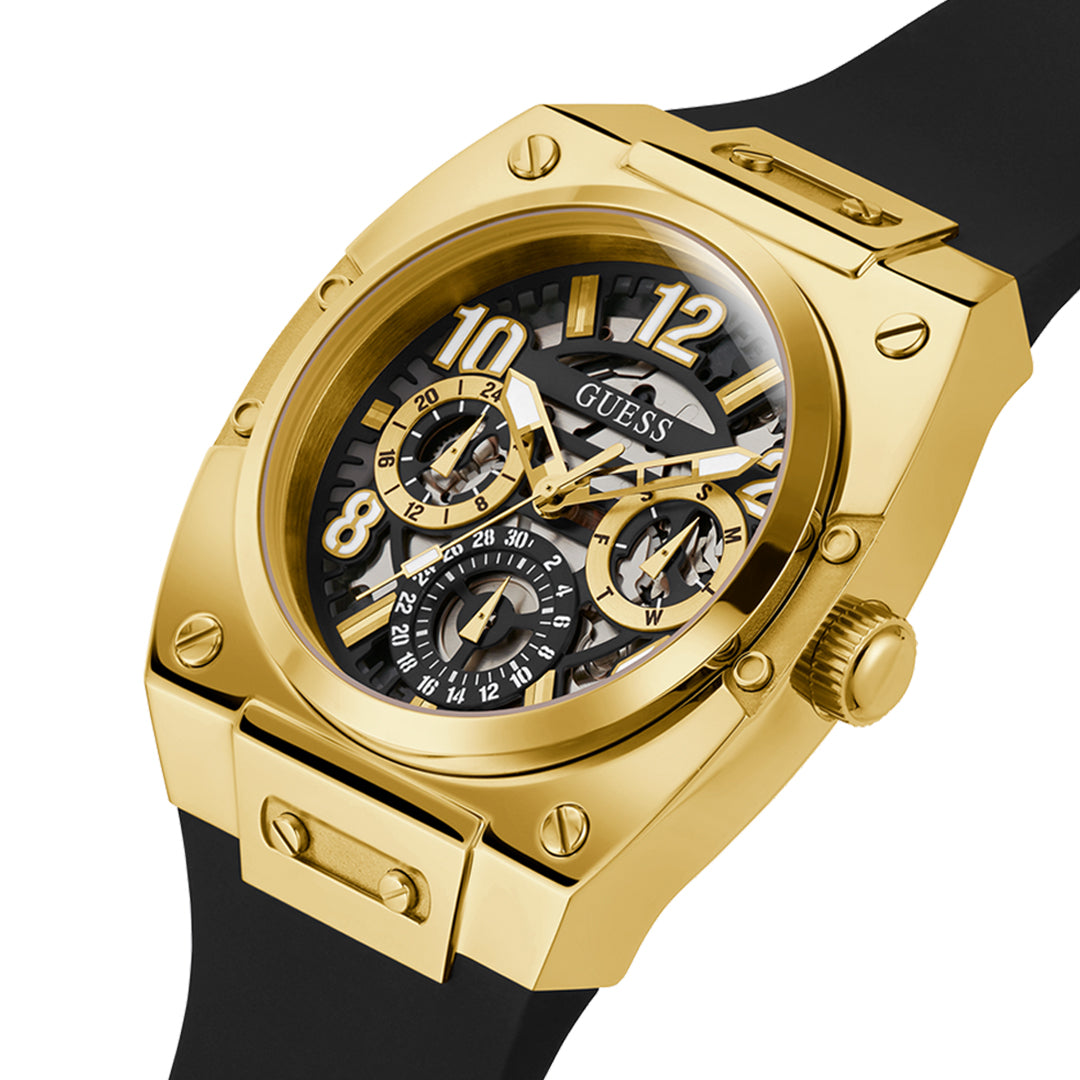 Guess Prodigy Black Gold Tone Multi-function Watch | GW0569G2