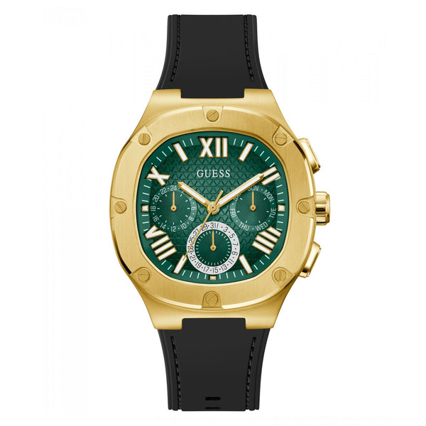 Guess Gold Tone Multi-function Green Dial Men's Watch| GW0571G3