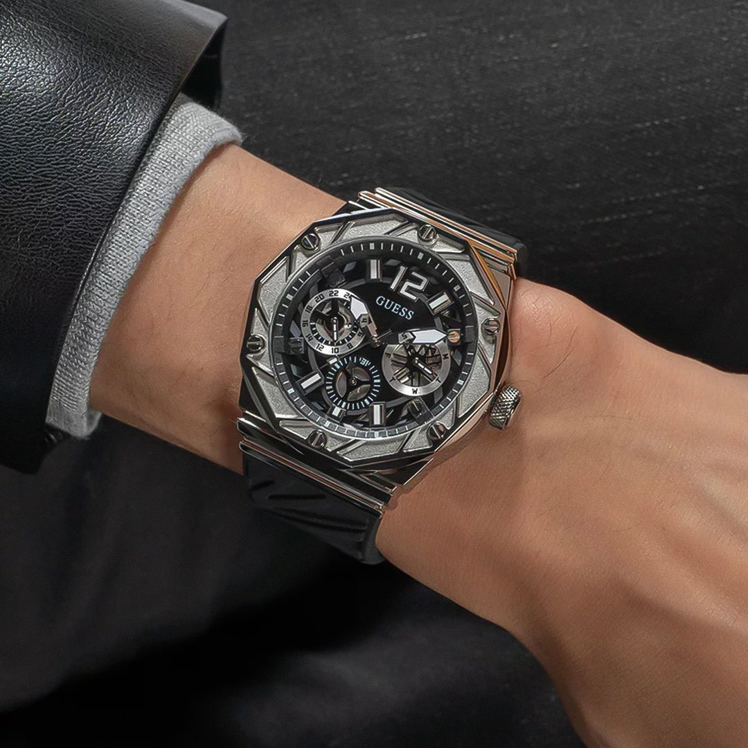 Guess Rival Multifunction Black Dial Men's Watch | GW0634G1