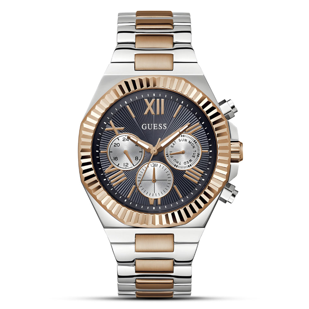 Guess Equity Two Tone Grey Dial Men's Watch GW0703G4