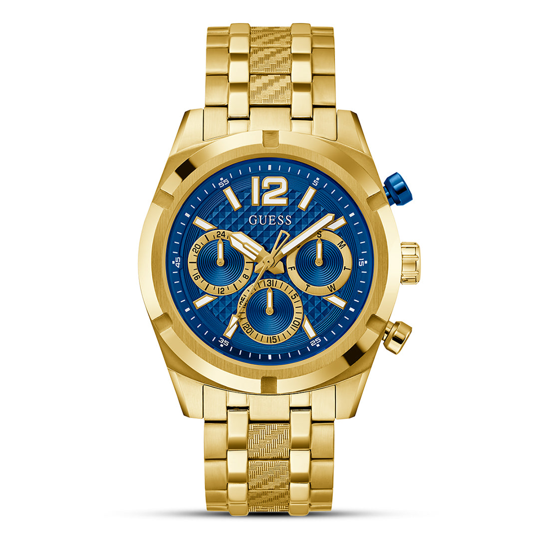 Guess Multifunction Gold Tone Blue Dial Men's Watch | GW0714G2