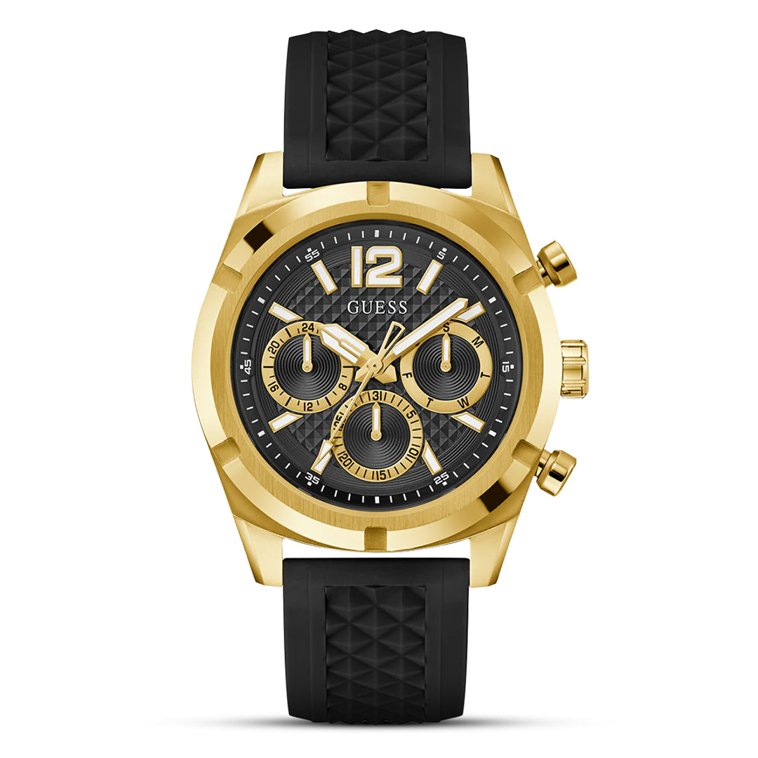 Guess Multifunction Gold Tone Black Dial Men's Watch | GW0729G2