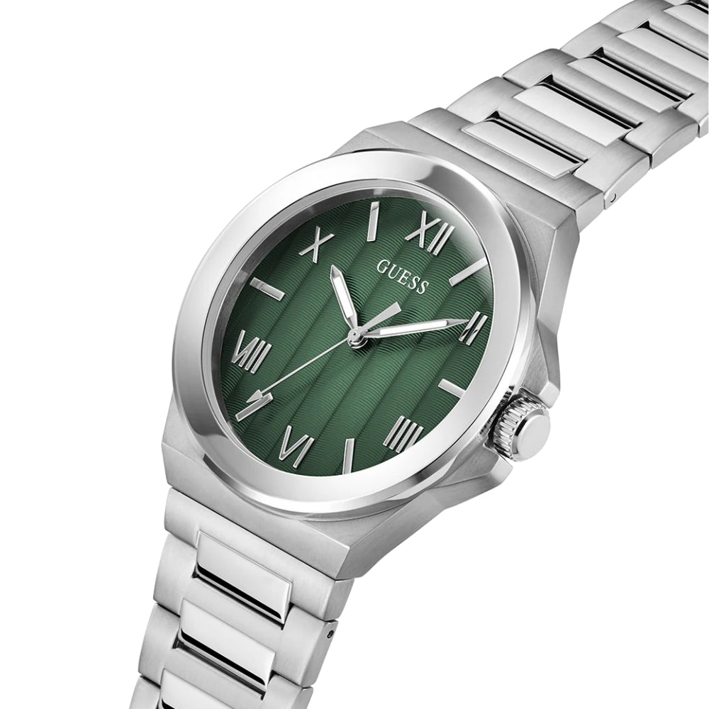 Guess Vinyl Green Round Dial Quartz Analog Men's Watch GW0789G1