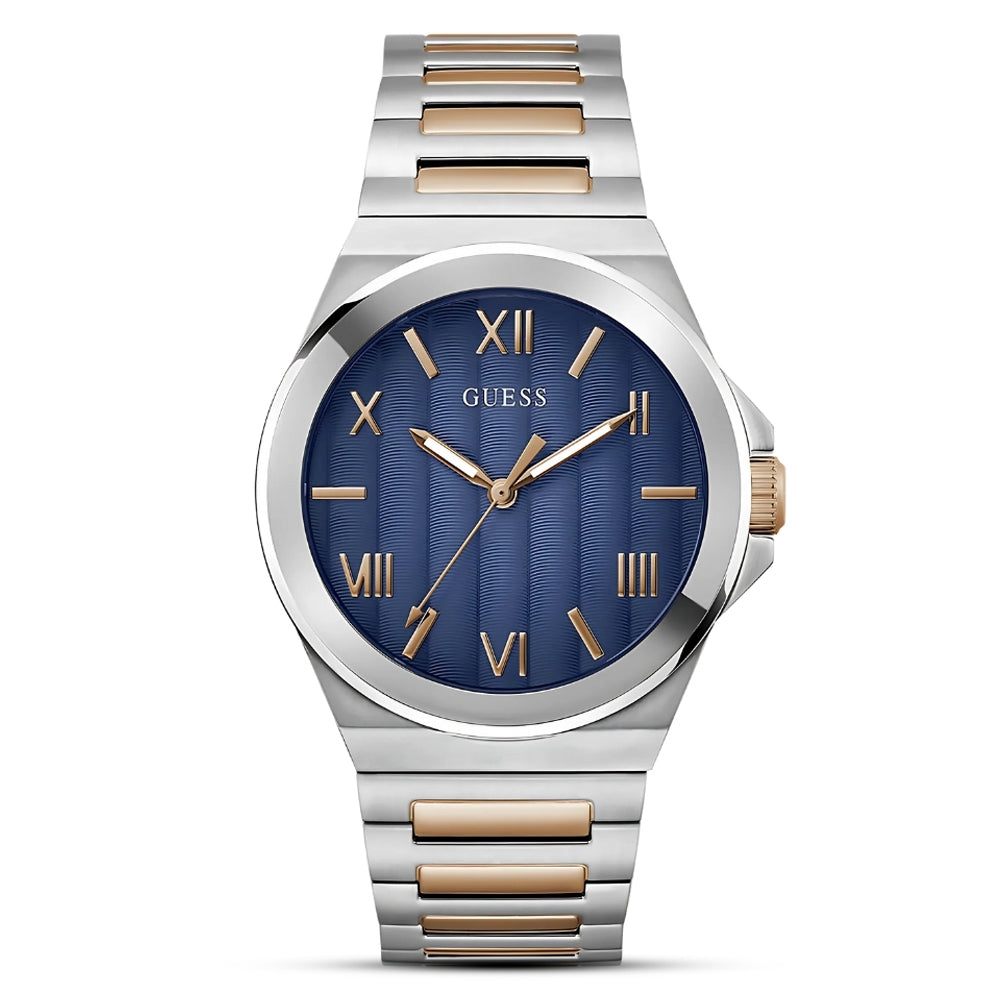 Guess Vinyl Two Tone Blue Dial Quartz Men's Watch GW0789G4