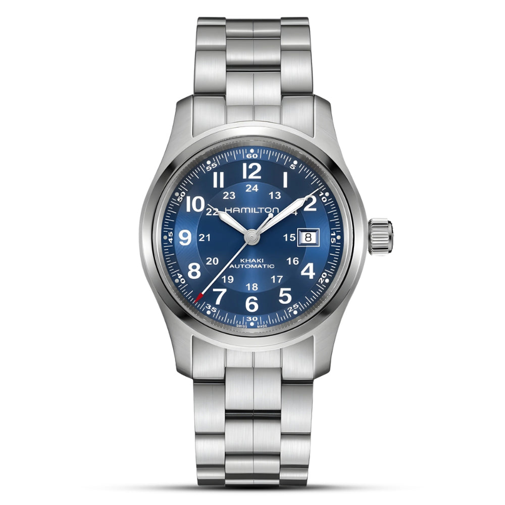 Hamilton Khaki Field Stainless Steel Blue Dial Men's Watch | H70605140