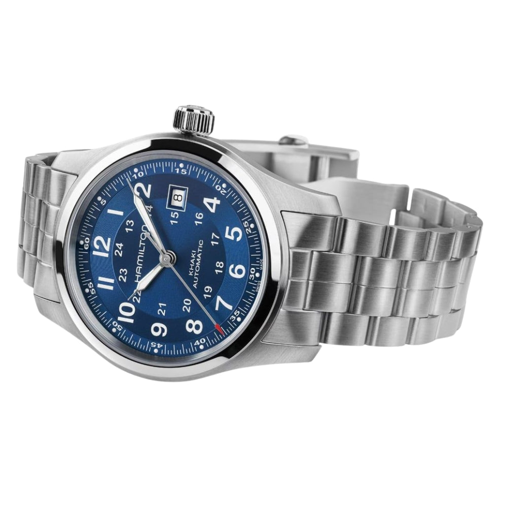 Hamilton Khaki Field Stainless Steel Blue Dial Men's Watch | H70605140