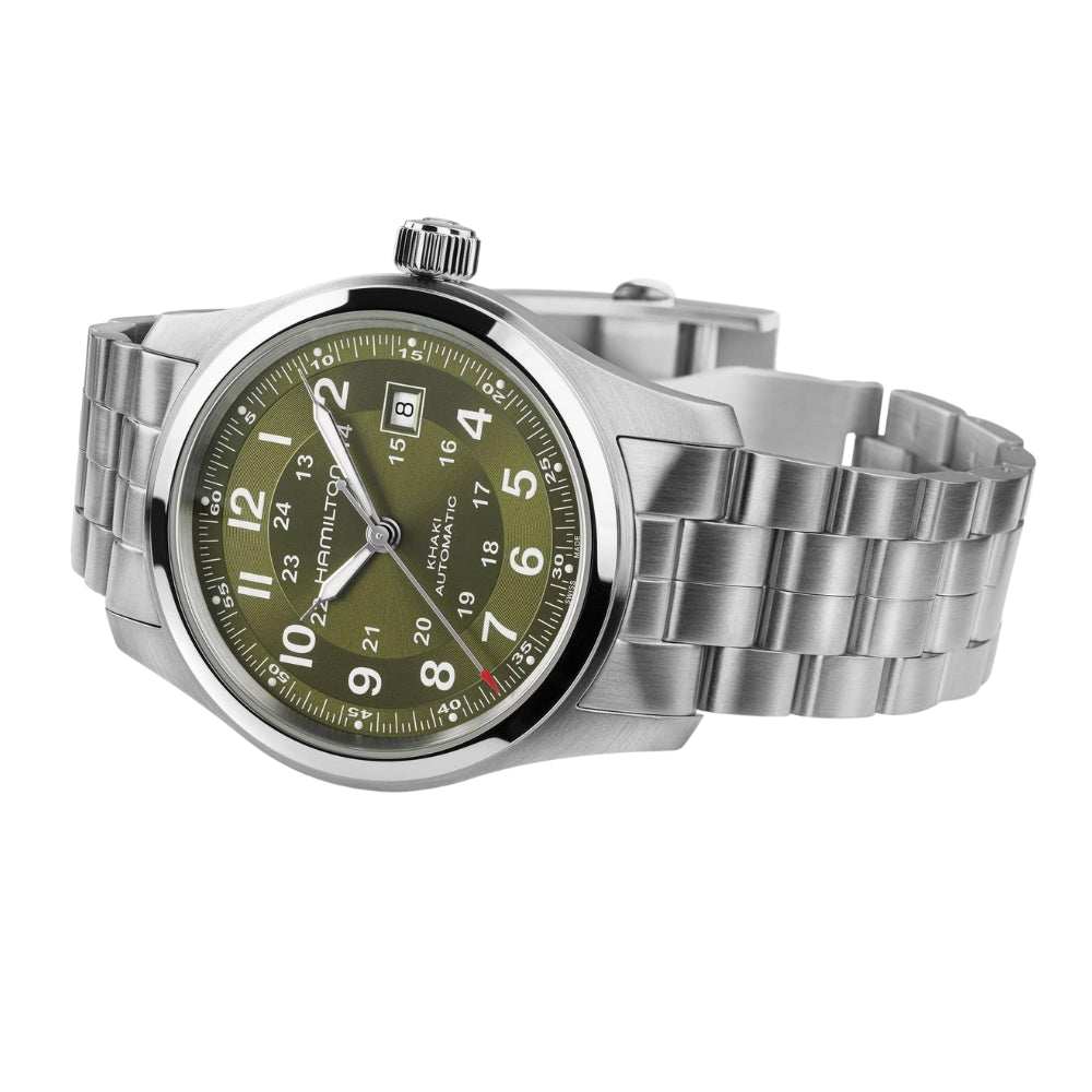Hamilton Khaki Field Automatic Green Dial Men's Watch | H70605160