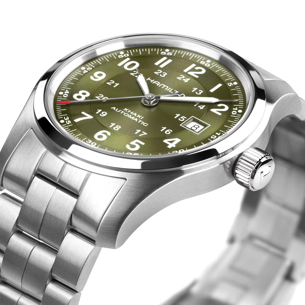 Hamilton Khaki Field Automatic Green Dial Men's Watch | H70605160