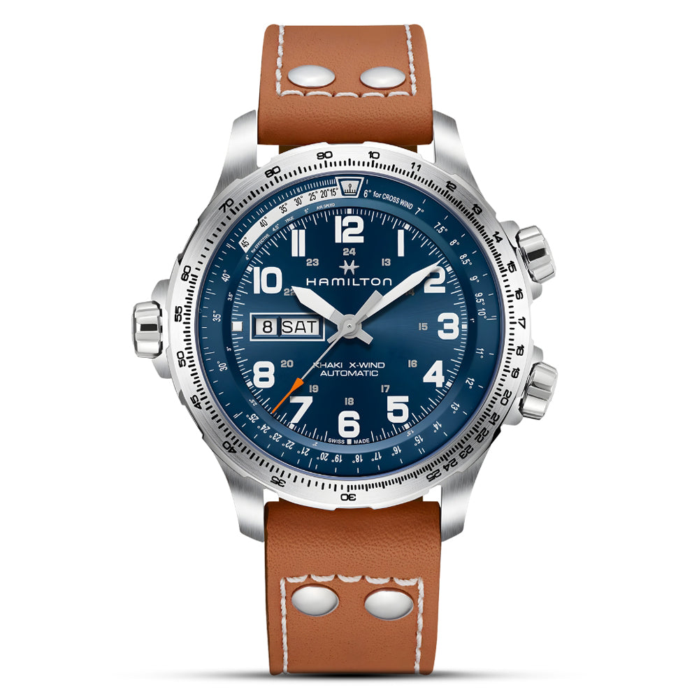 Hamilton Khaki Aviation X-Wind Blue Dial Man's Watch H77765541
