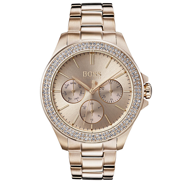 Hugo Boss Flawless Rose Gold Tone Ladies Watch HB1502443