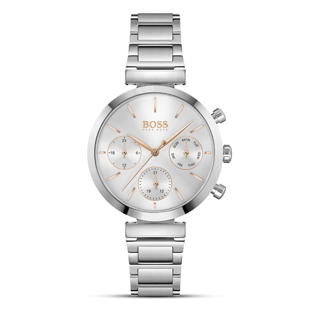 Hugo Boss Flawless Horlogeband Silver Dial Ladies Watch HB1502530