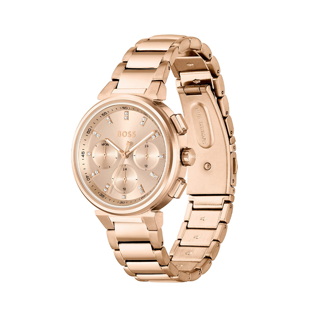 Hugo Boss Chronograph Rose Gold Dial Ladies Watch | HB1502678