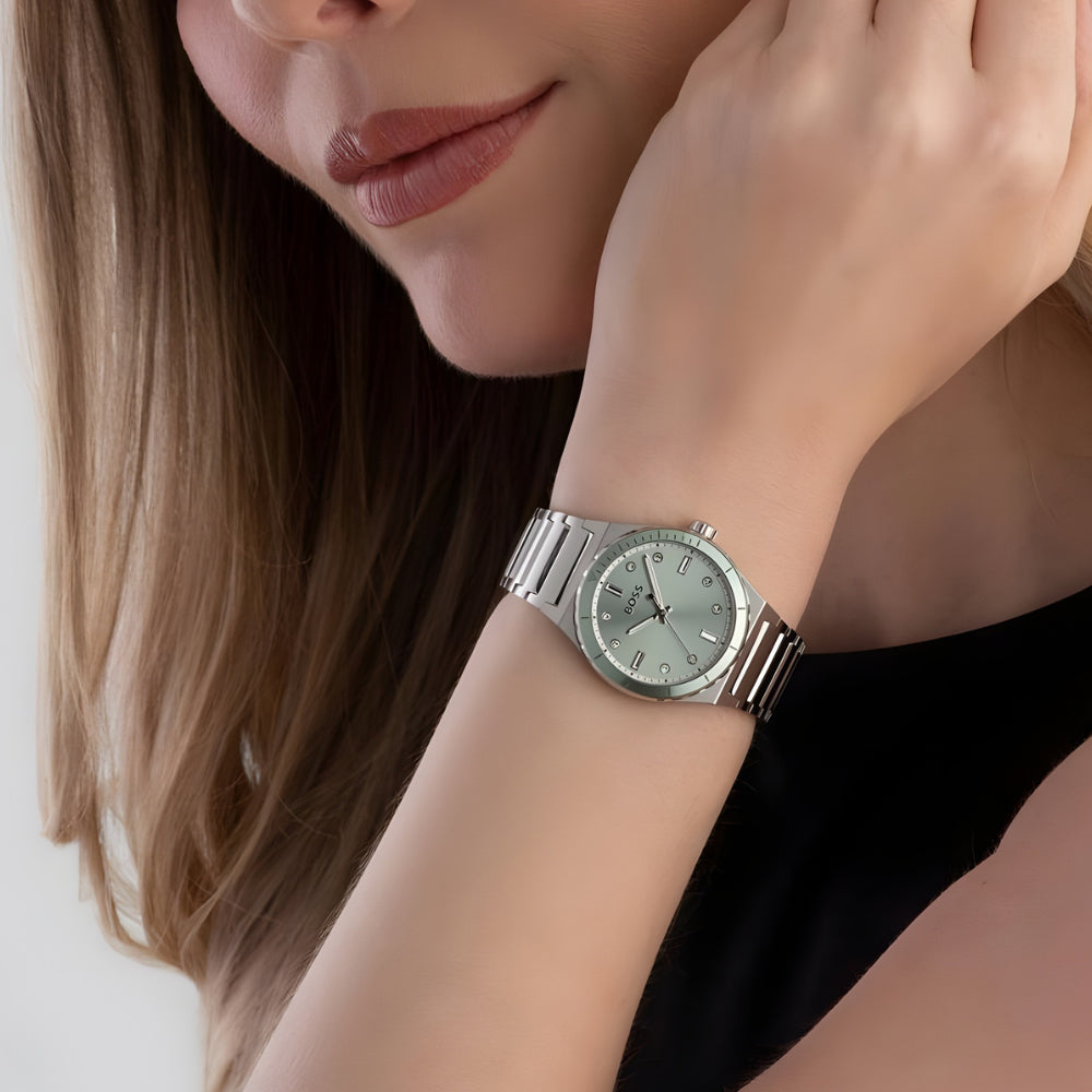 Hugo Boss Candor Sport Sunray Green Dial Women's Watch| HB1502787