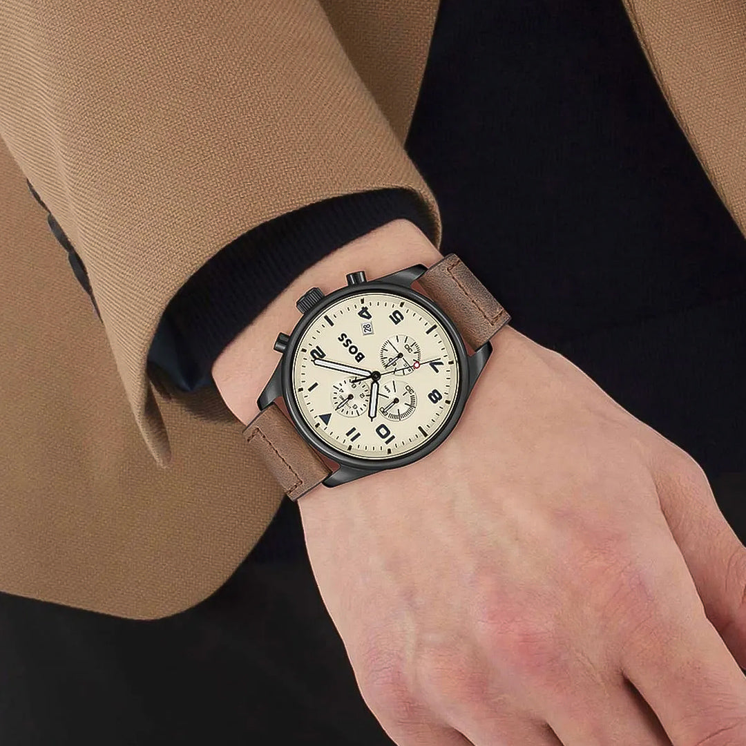 Hugo Boss Chronograph Cream Dial Men's Watch | HB1513990