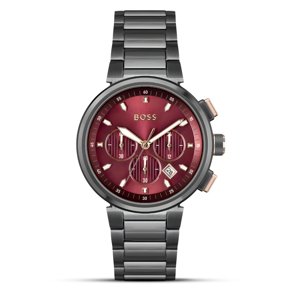 Hugo Boss Heren Horloge Multi-Function Red Dial Men's Watch| HB1514000