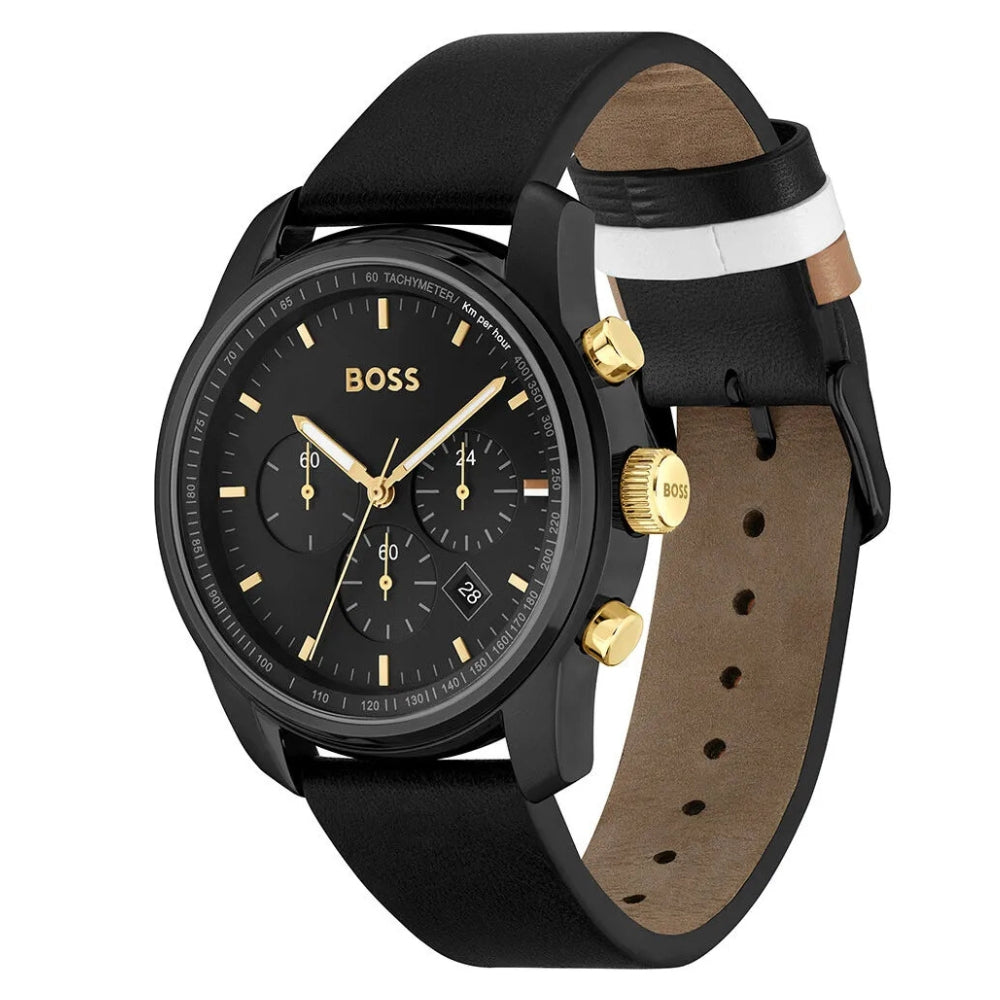 Hugo Boss Trace Chrono Black Dial Men's Watch HB1514003