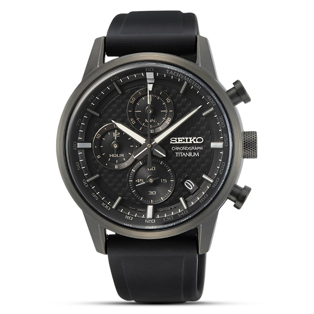 Seiko Conceptual Titanium Black Chronograph Men's Watch | SSB393P1