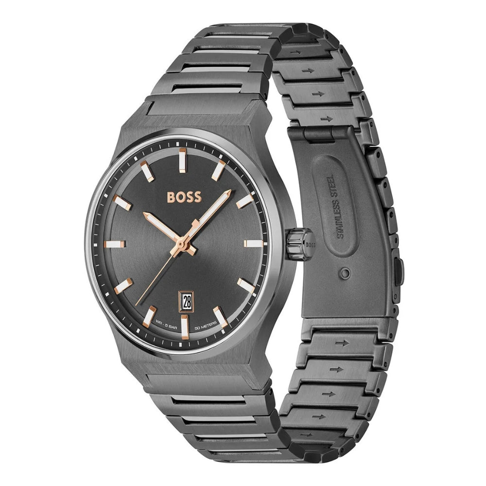 HUGO BOSS METALIC GREY DIAL MENS WATCH HB1514078