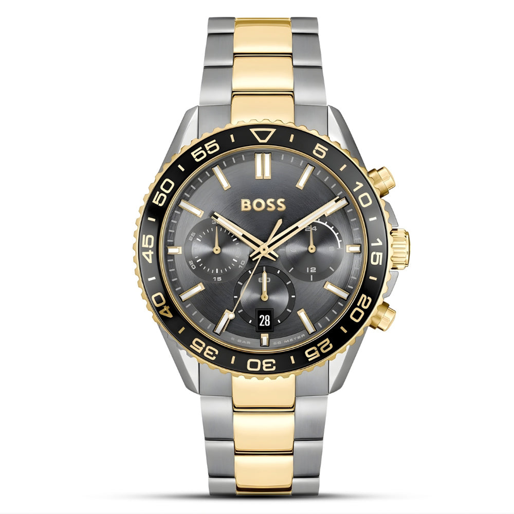 Hugo Boss Runner Two Tone Gunmetal Dial Men's Watch | HB1514144
