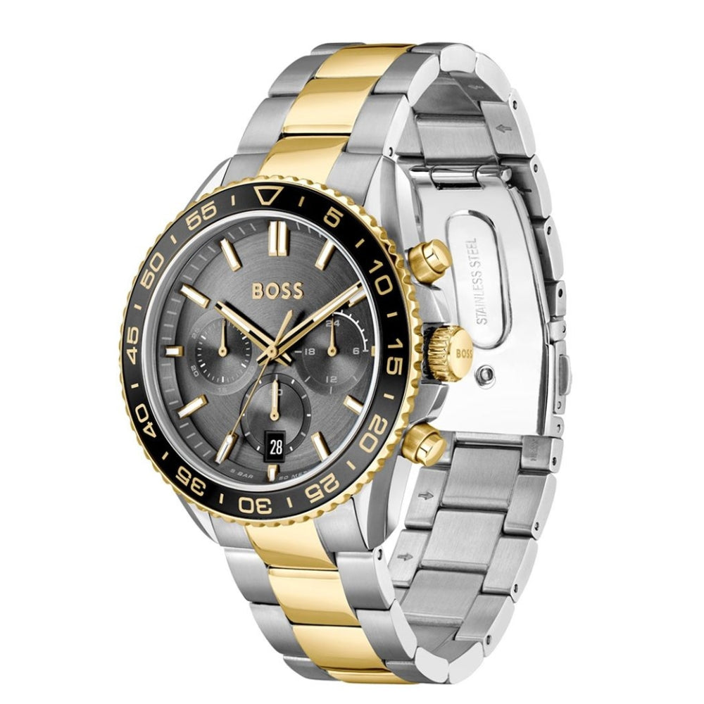 Hugo Boss Runner Two Tone Gunmetal Dial Men's Watch | HB1514144