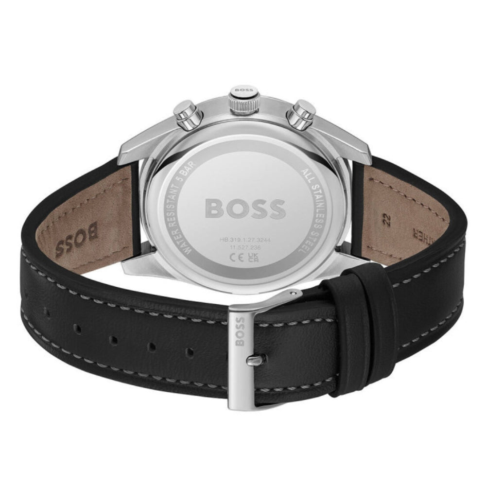 Hugo Boss Silver Dial Leather Strap Men's Watch | HB1514147