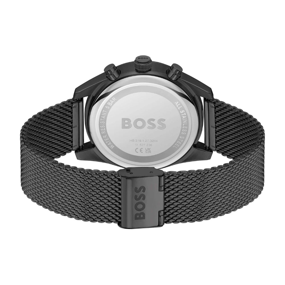 HUGO BOSS SKYTRAVELLER BLACK DIAL MENS WATCH | HB1514150