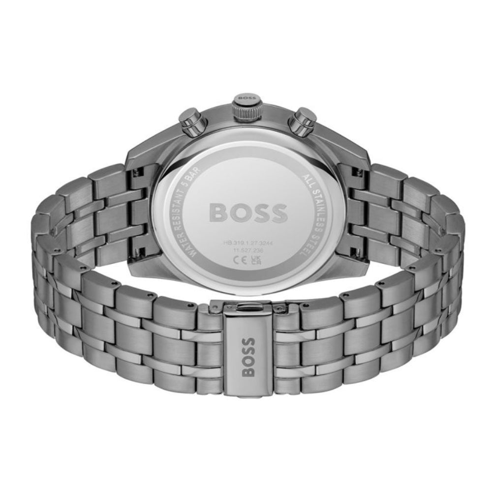BOSS SKYTRAVELLER METALLIC GREY DIAL MEN'S WATCH HB1514153