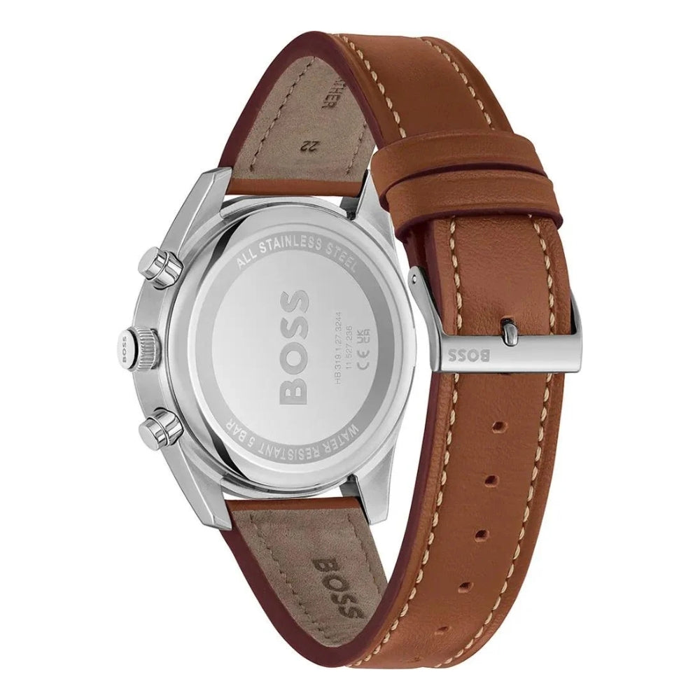 HUGO BOSS SKYTRAVELLER BLACK DIAL MENS WATCH | HB1514161