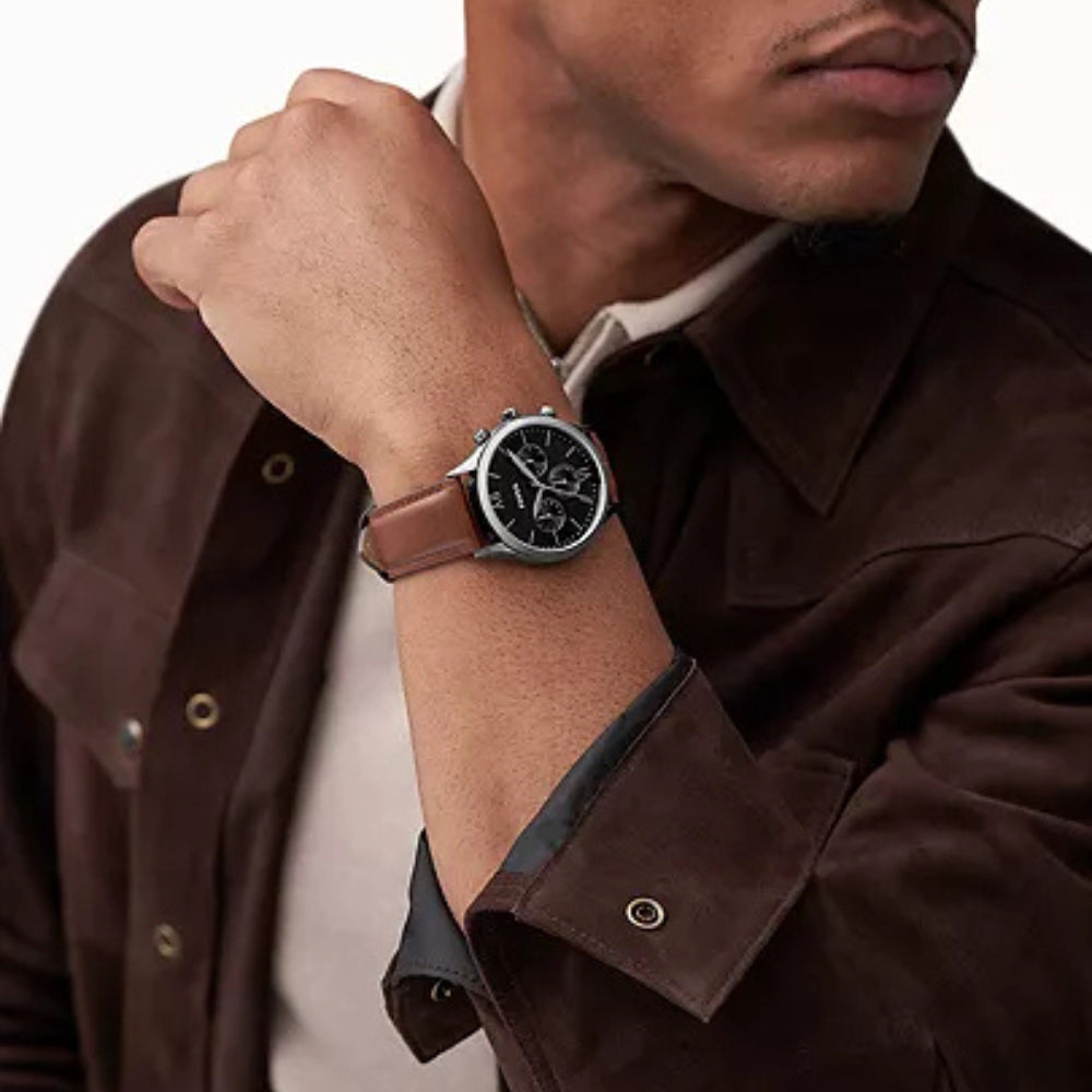 HUGO BOSS SKYTRAVELLER BLACK DIAL MENS WATCH | HB1514161