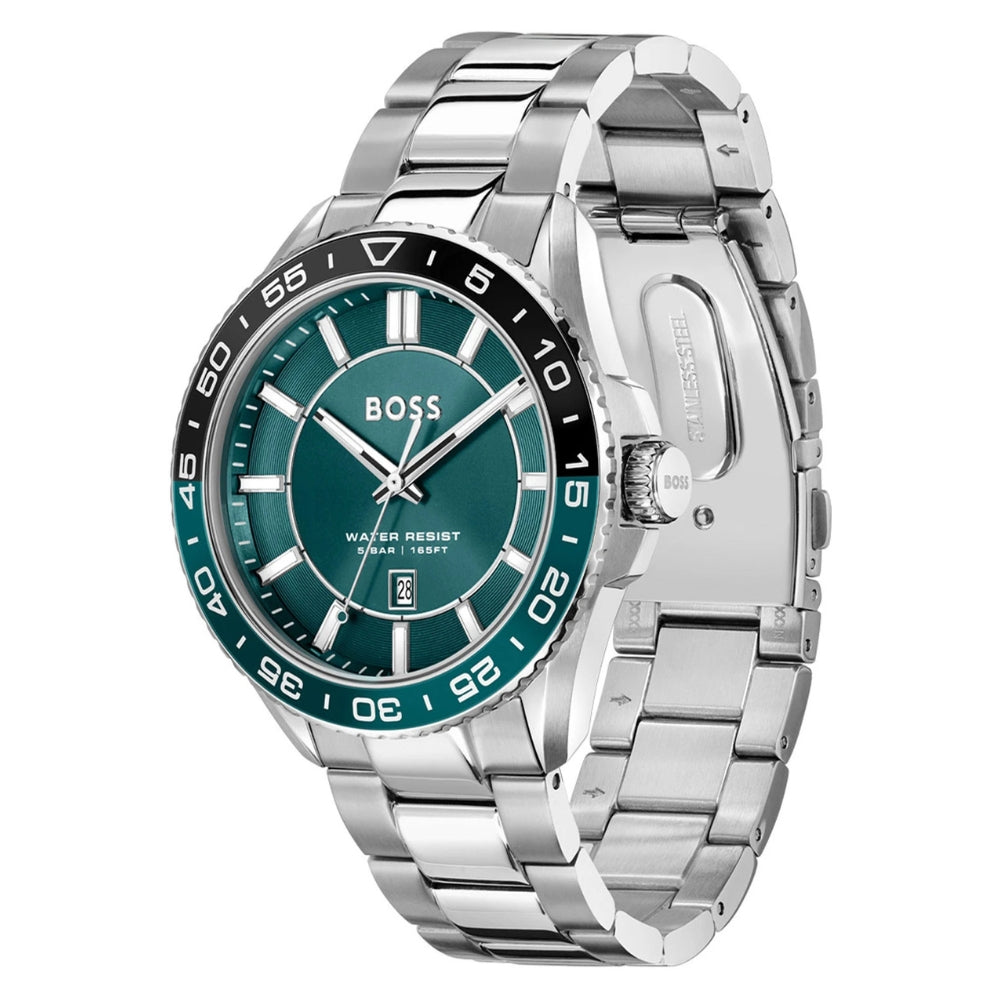 HUGO BOSS Runner 3H Sunray Green Dial Men's Watch | HB1514208