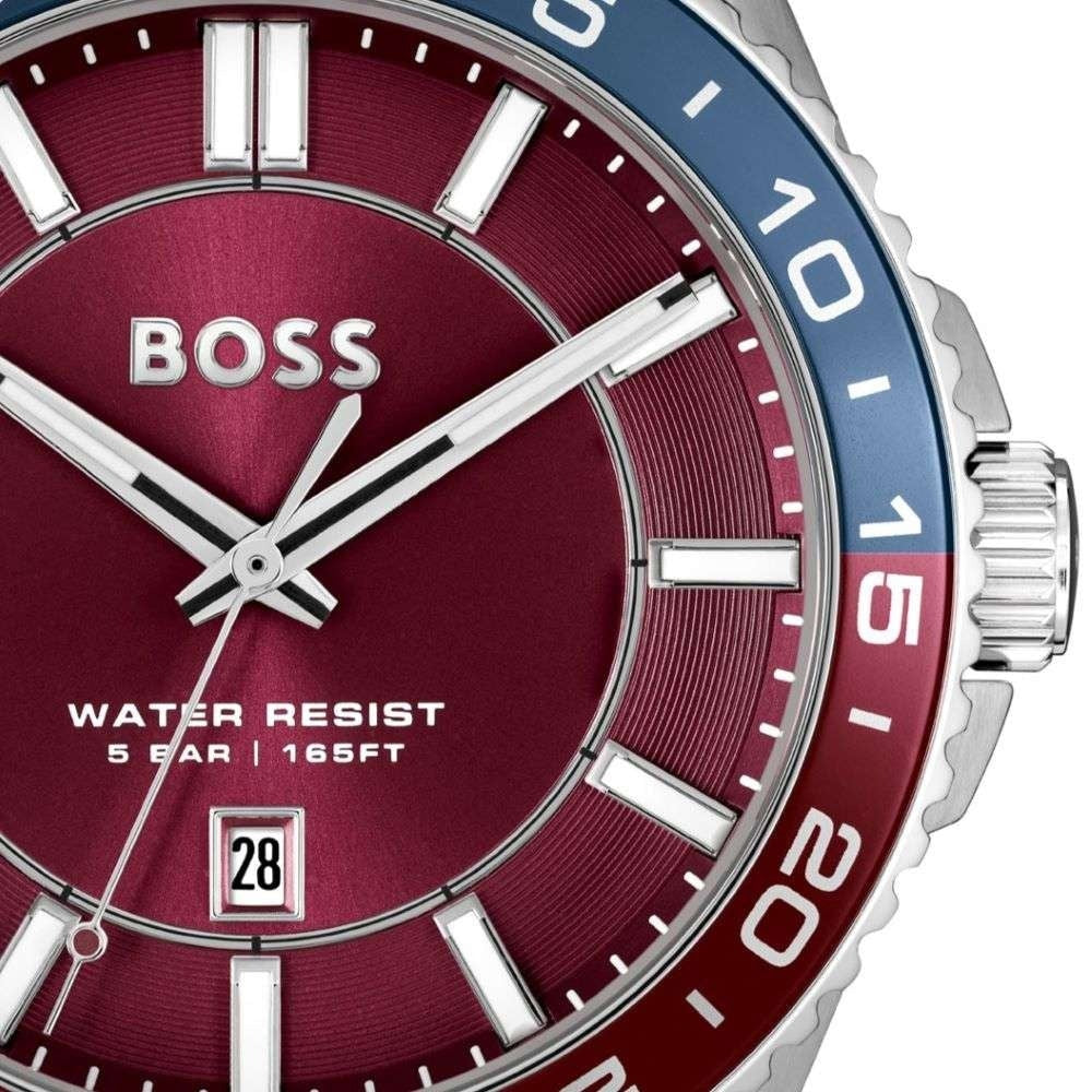 HUGO BOSS Runner 3H Burgundy Dial Men's Watch | HB1514209