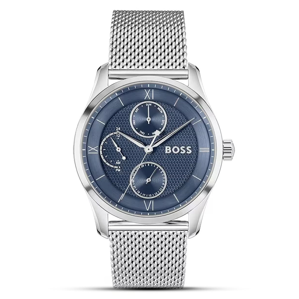 Hugo Boss Principle Blue Dial Mesh Strap Watch | HB1514276
