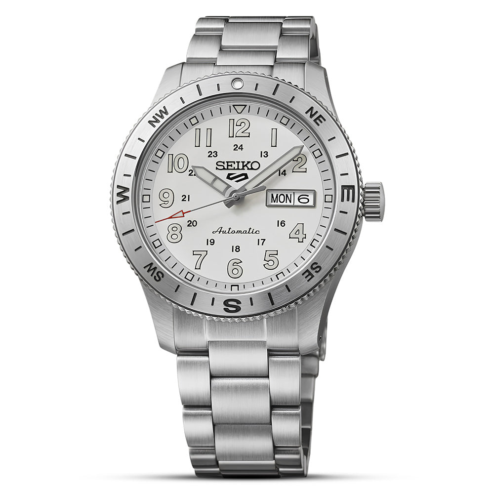 Seiko 5 Sports Field "Compass Edition" White Dial Watch HDB007K1